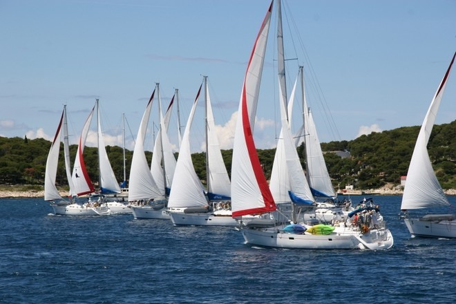 Race start in beautiful conditions in Croatia Yacht Rally - MHYC Croatia Yacht Rally 2008 &copy; Maggie Joyce - Mariner Boating Holidays http://www.marinerboating.com.au